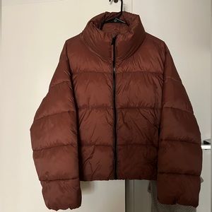 Water Resistant, oversized, short puffer jacket